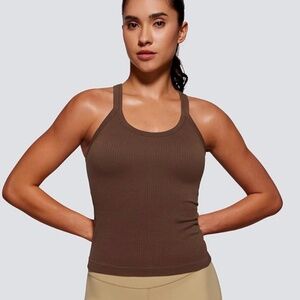 CRZ YOGA NWOT 3 PACK Ribbed Tank Top Racerback Cami, Built in Bra - XS